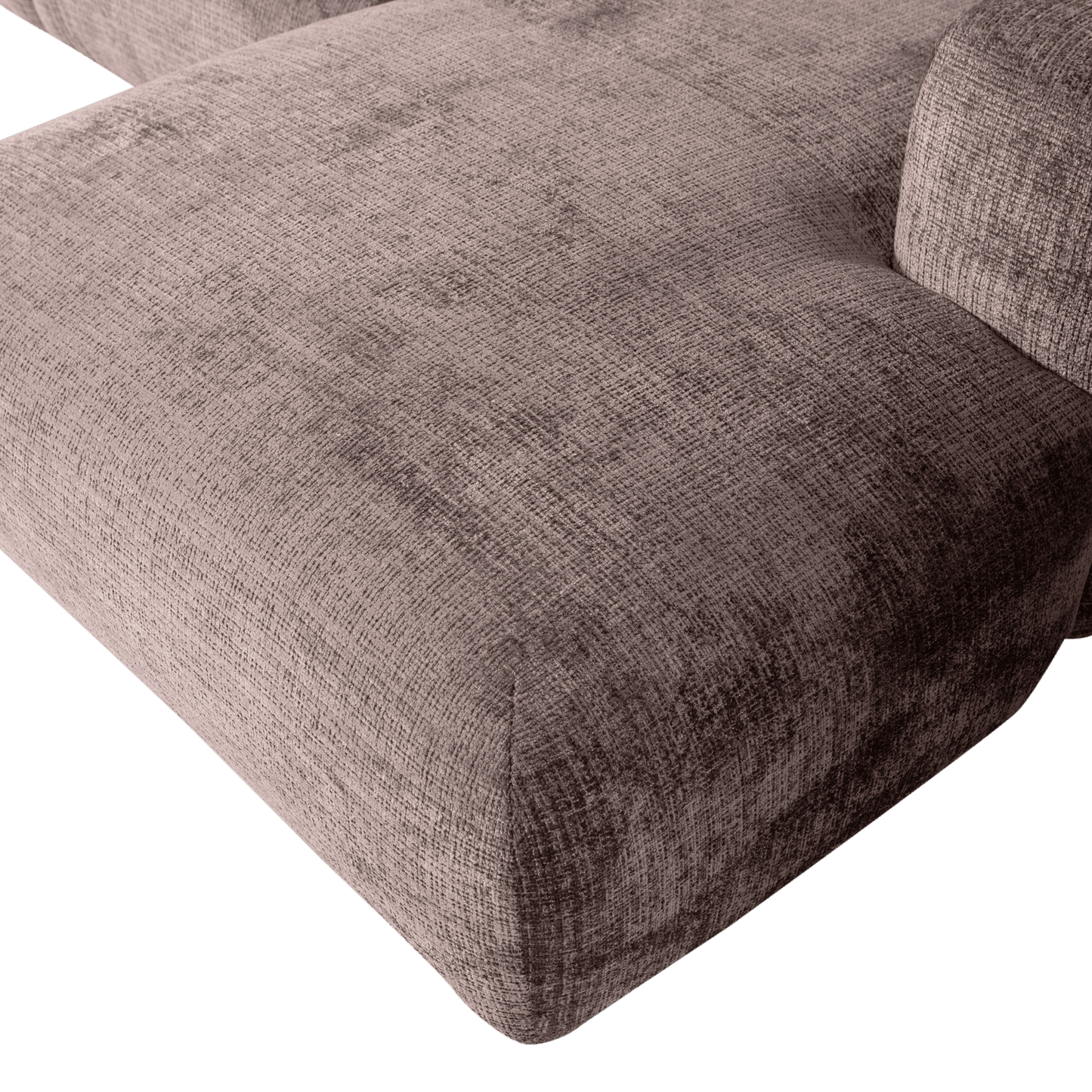 WOOOD Cloud chaise longue rechts geweven chenille taupe