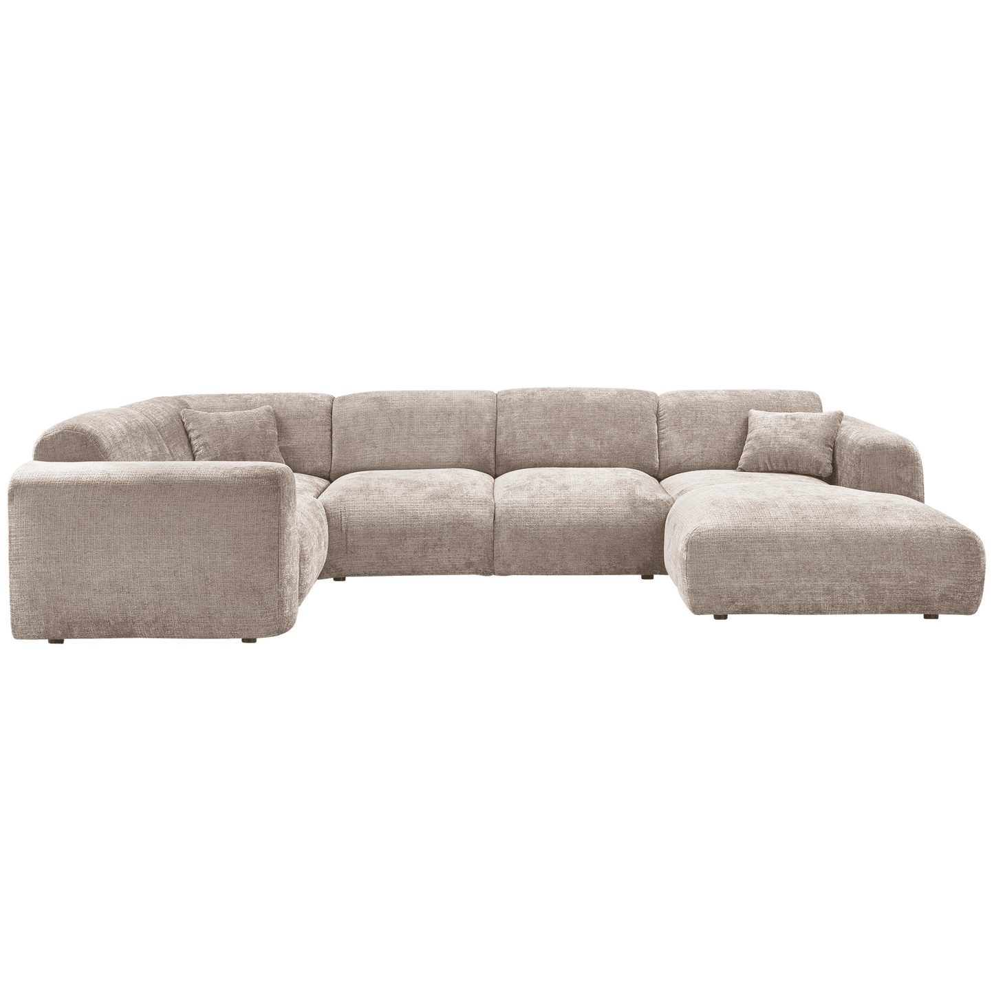 WOOOD Cloud hoekbank links geweven chenille naturel