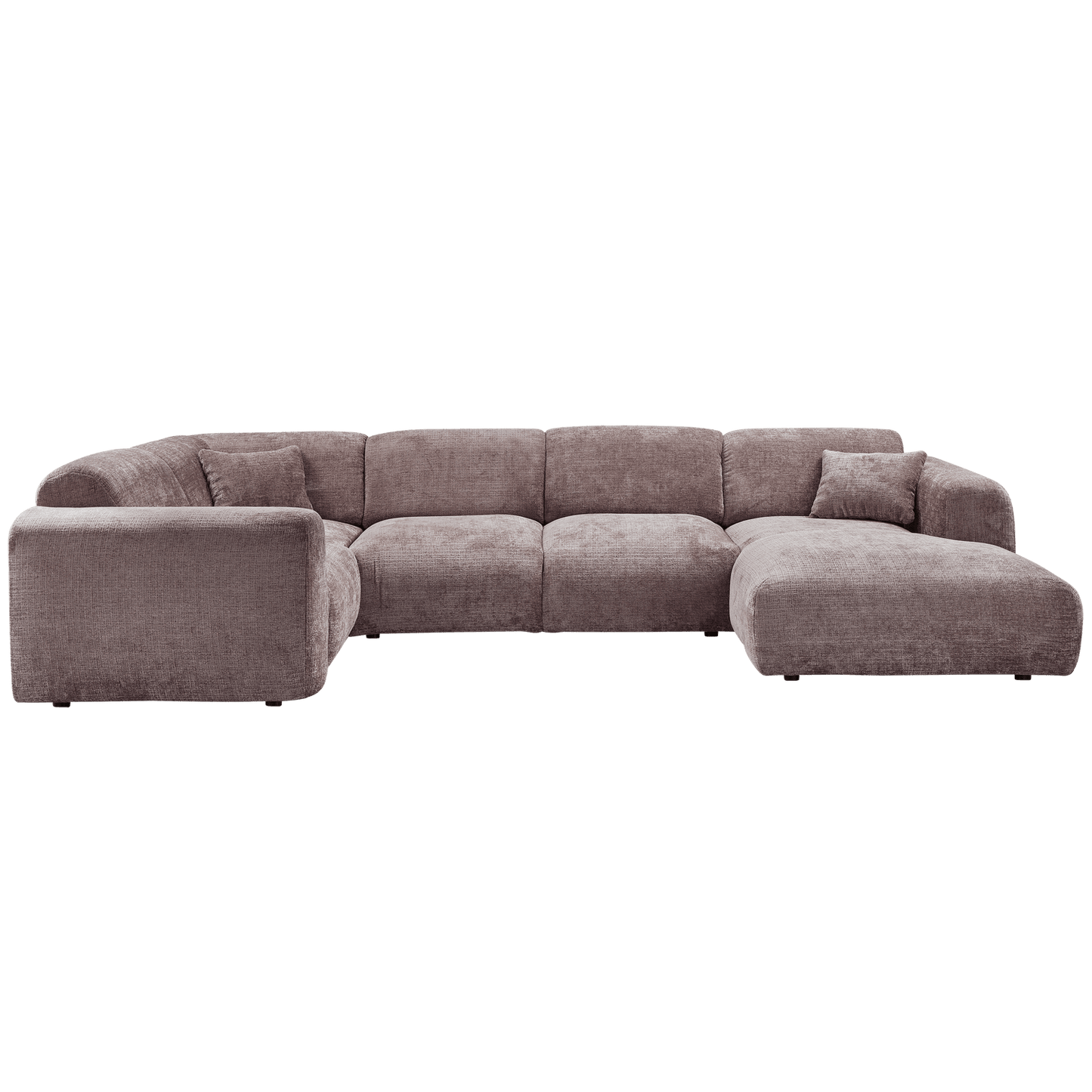 WOOOD Cloud hoekbank links geweven chenille taupe