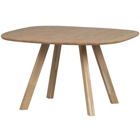 WOOOD Combi-tablo: organisch 130cm met 3-stand poot naturel