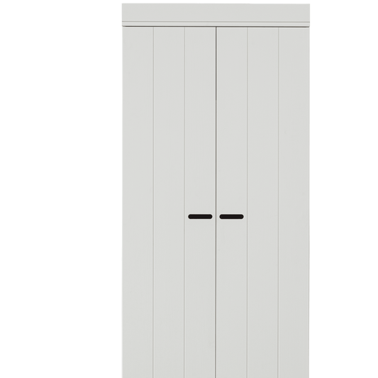 WOOOD Connect 2-deurs opberkast laag wit