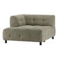 WOOOD Exclusive Louis 1,5-zits chaise longue met arm links chenille leaf groen