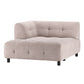WOOOD Exclusive Louis 1,5-zits chaise longue met arm links chenille mauve paars