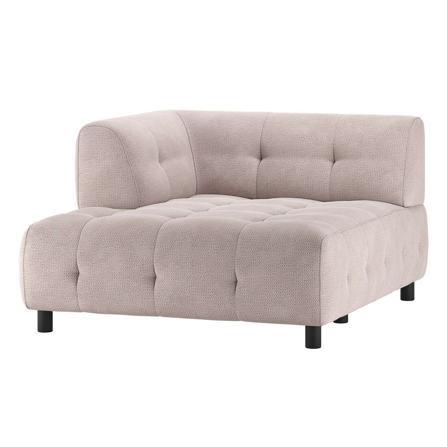 WOOOD Exclusive Louis 1,5-zits chaise longue met arm links chenille mauve paars