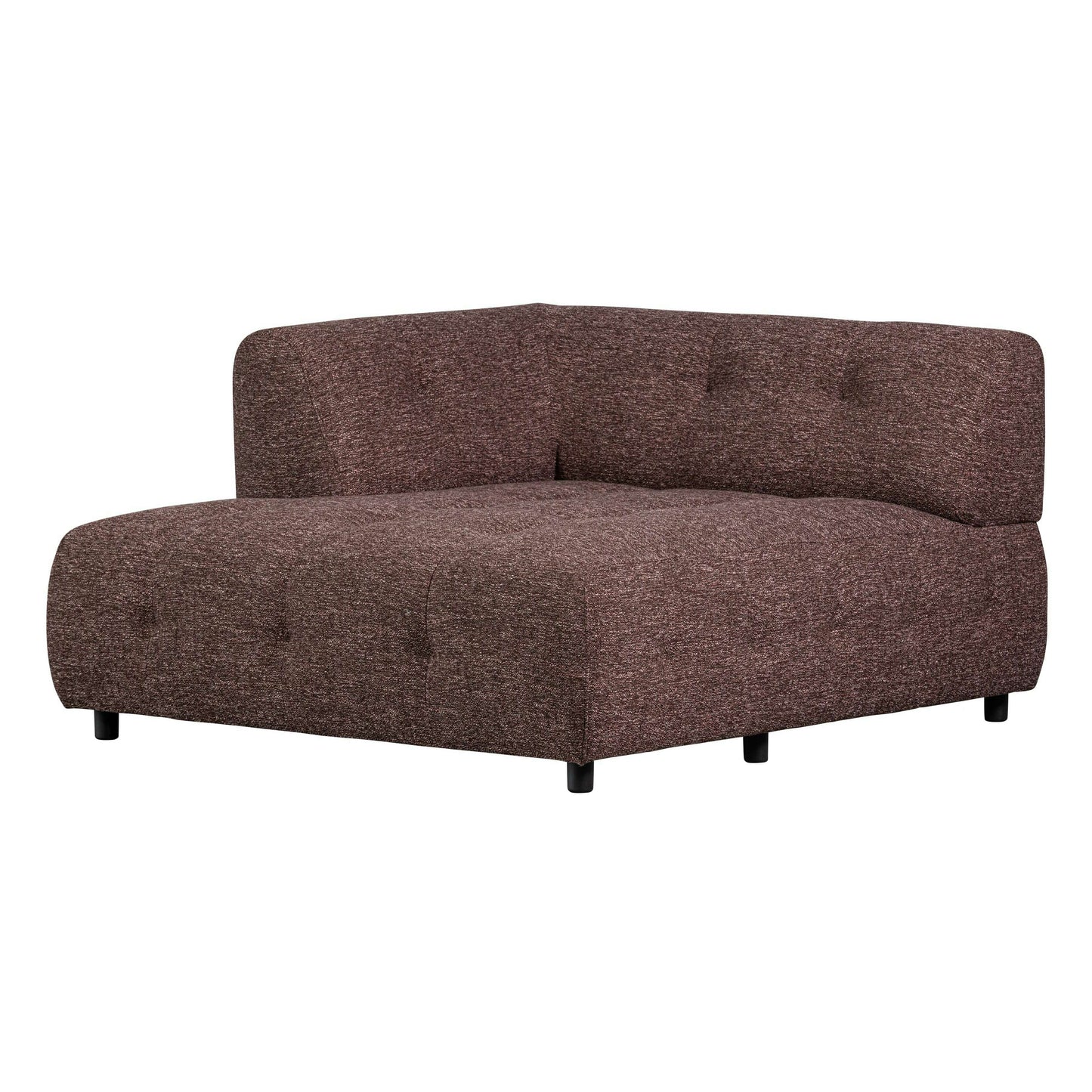 WOOOD Exclusive Louis 1,5-zits chaise longue met arm links melange mauve paars