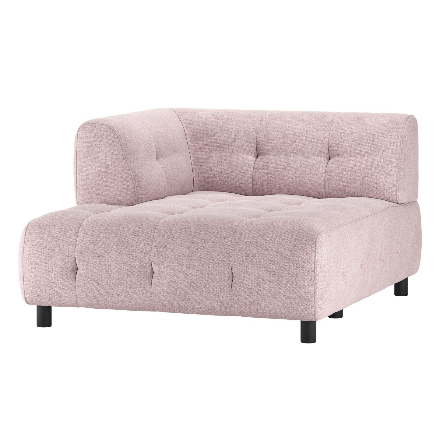 WOOOD Exclusive Louis 1,5-zits chaise longue met arm links platweef mauve paars