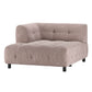 WOOOD Exclusive Louis 1,5-zits chaise longue met arm links rib mauve paars