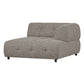 WOOOD Exclusive Louis 1,5-zits chaise longue met arm rechts melange coffee bruin