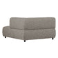 WOOOD Exclusive Louis 1,5-zits chaise longue met arm rechts melange coffee bruin