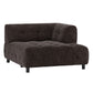 WOOOD Exclusive Louis 1,5-zits chaise longue met arm rechts platweef coffee bruin