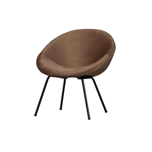 WOOOD Exclusive Moly fauteuil velvet toffee
