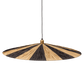 WOOOD Loic hanglamp streep zwart/naturel