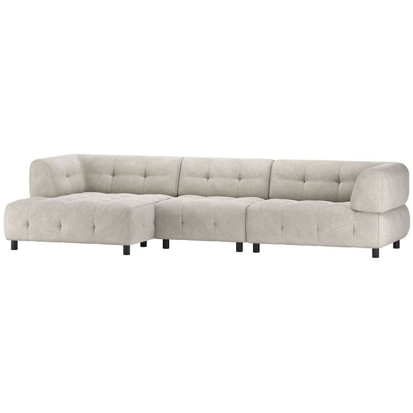 WOOOD Louis chaise longue links chenille powder