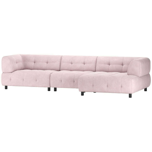 WOOOD Louis chaise longue rechts platweef mauve