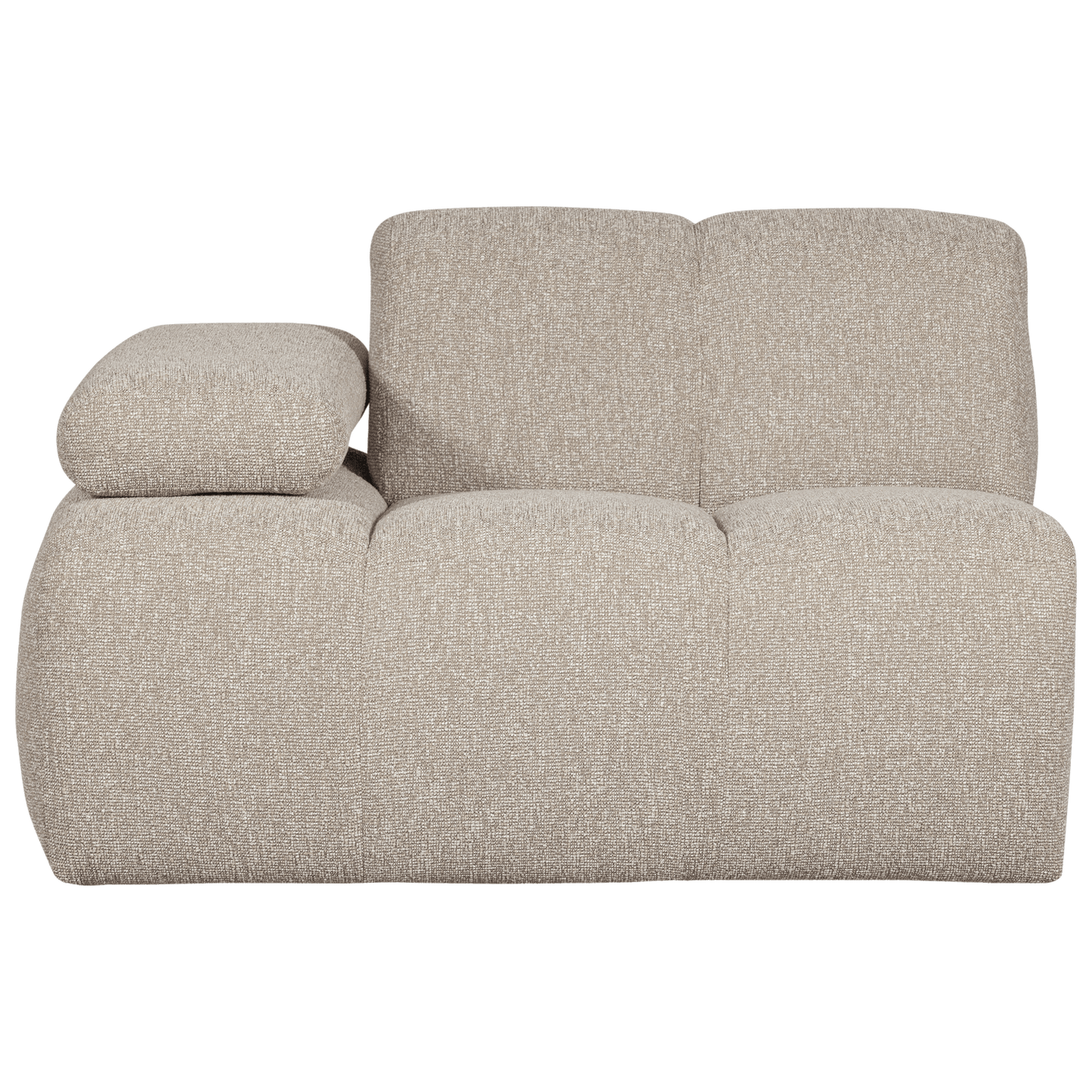 WOOOD Mojo 1-zits met arm links boucle beige melange