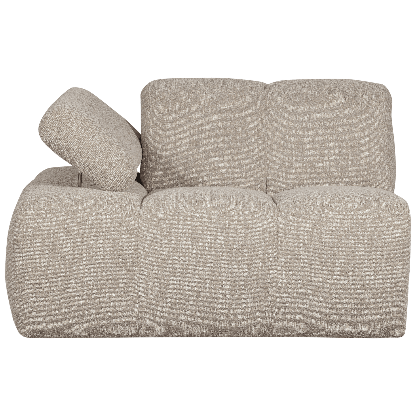 WOOOD Mojo 1-zits met arm links boucle beige melange