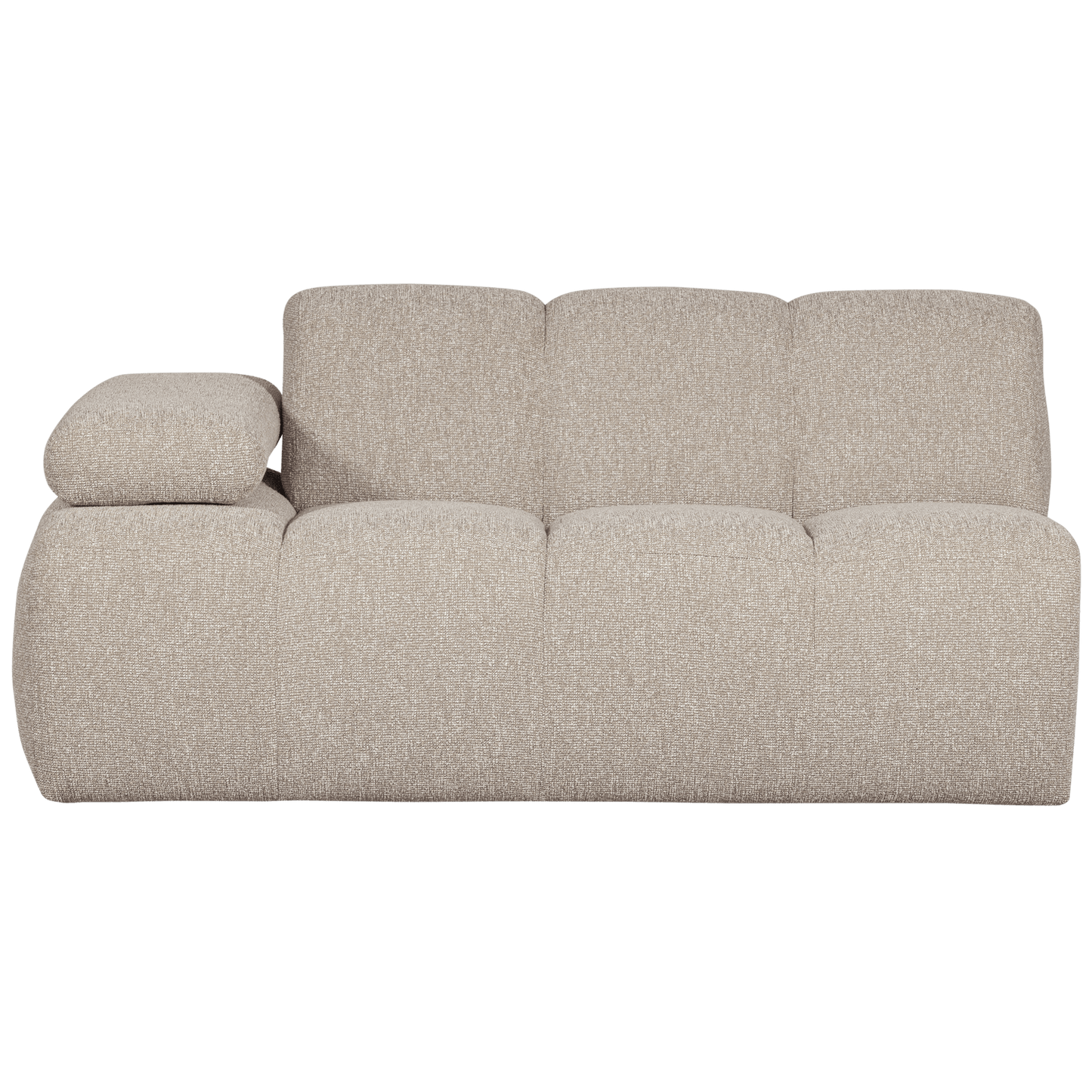 WOOOD Mojo 1.5-zits met arm links boucle beige melange