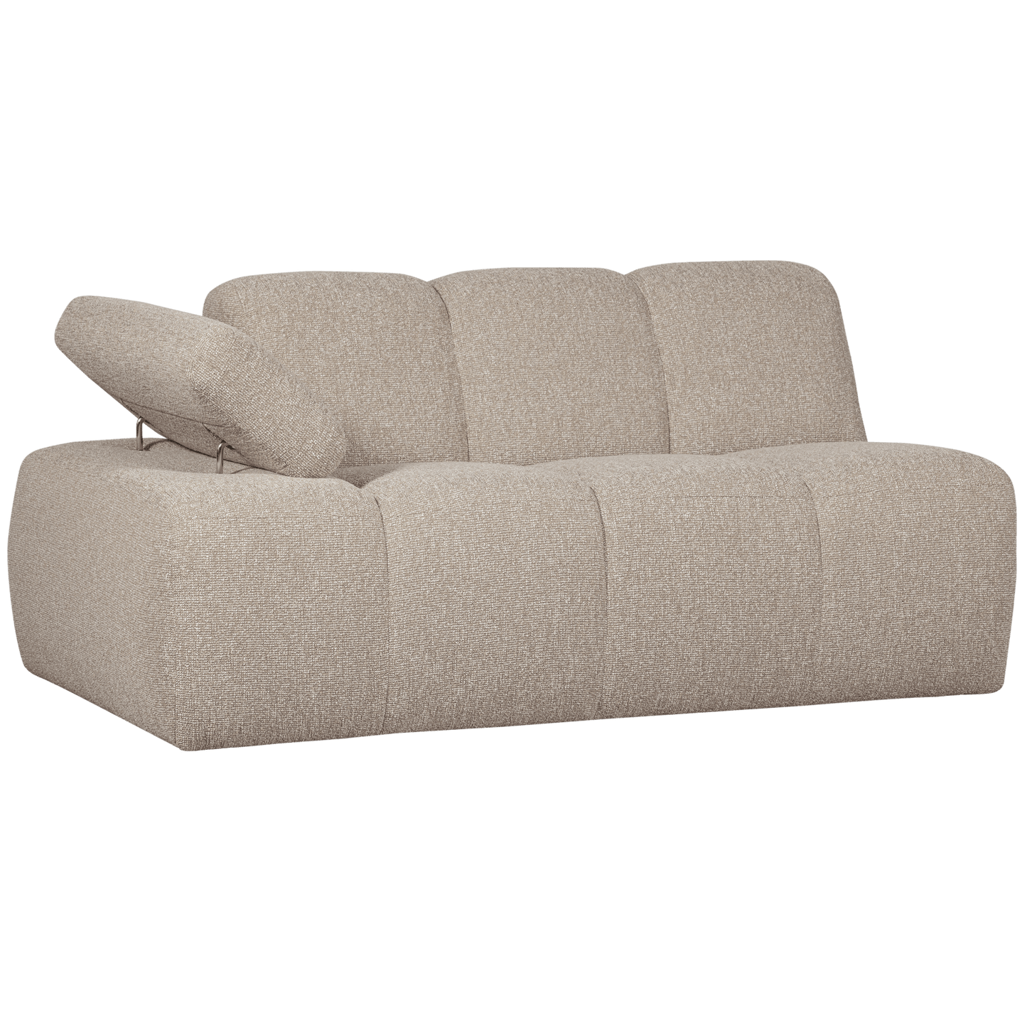 WOOOD Mojo 1.5-zits met arm links boucle beige melange