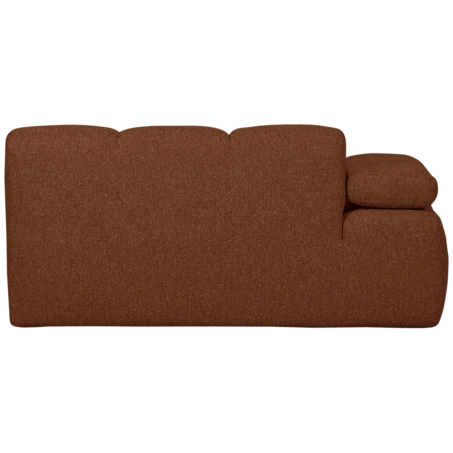 WOOOD Mojo 1.5-zits met arm links boucle roest bruin melange