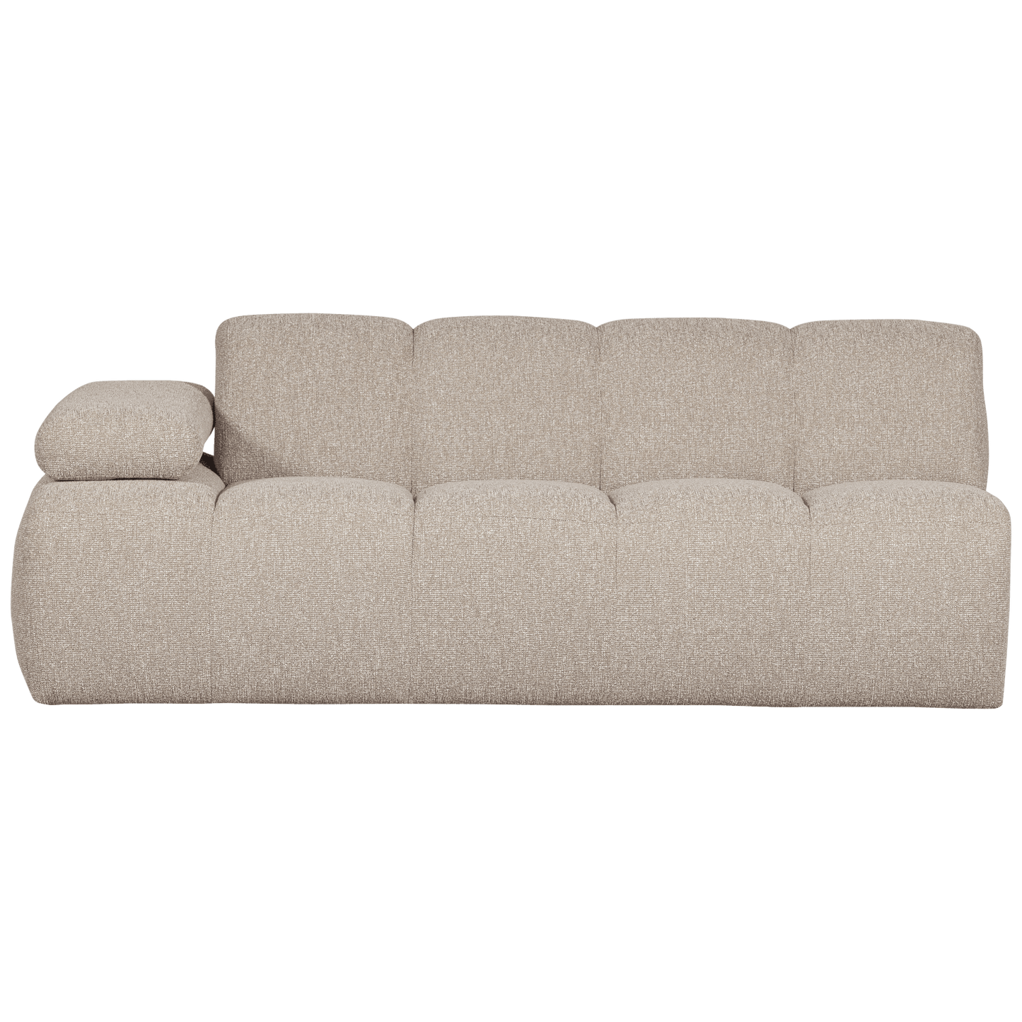 WOOOD Mojo 2-zits met arm links boucle beige melange