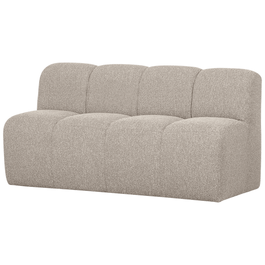 WOOOD Mojo bankje met rugleuning boucle beige melange