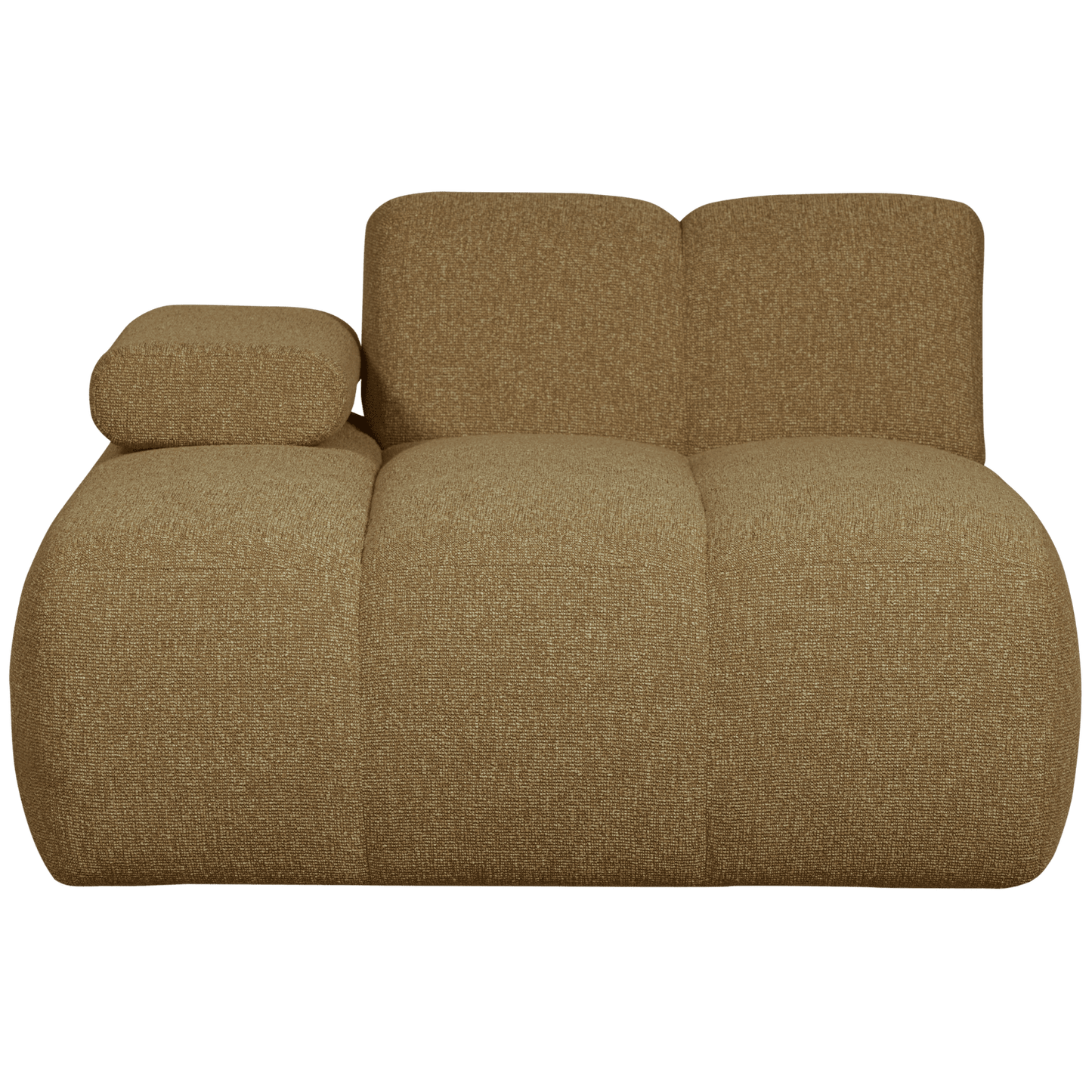 WOOOD Mojo chaise longue element links boucle geel/bruin melange