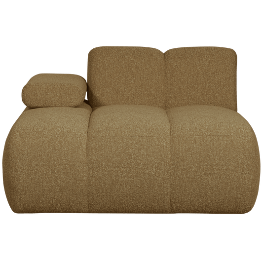 WOOOD Mojo chaise longue element links boucle geel/bruin melange