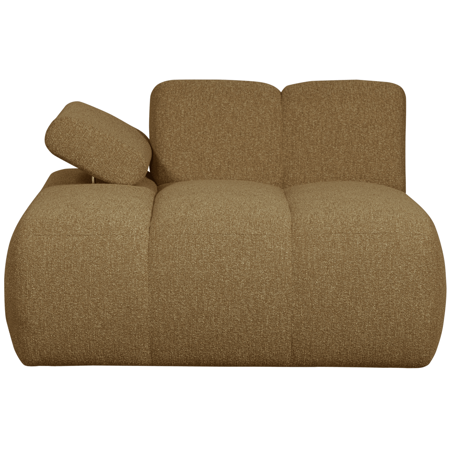 WOOOD Mojo chaise longue element links boucle geel/bruin melange