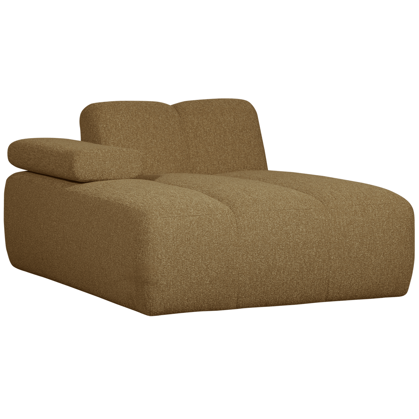 WOOOD Mojo chaise longue element links boucle geel/bruin melange