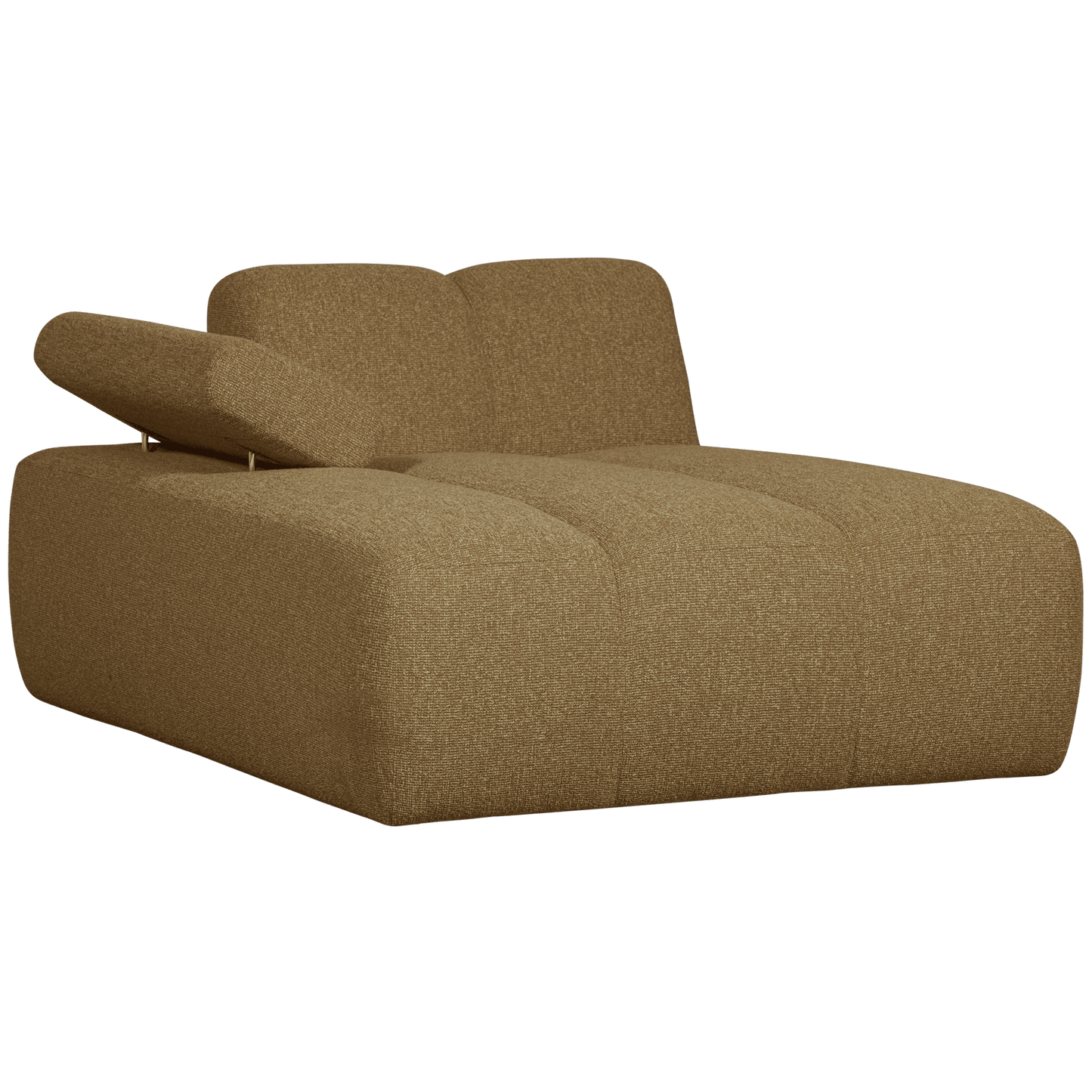 WOOOD Mojo chaise longue element links boucle geel/bruin melange