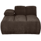 WOOOD Mojo chaise longue element links geweven ribstof bruin