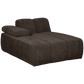 WOOOD Mojo chaise longue element links geweven ribstof bruin