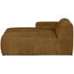 WOOOD Mojo chaise longue element links geweven ribstof honing geel