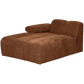 WOOOD Mojo chaise longue element links geweven ribstof roest bruin