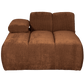 WOOOD Mojo chaise longue element links geweven ribstof roest bruin