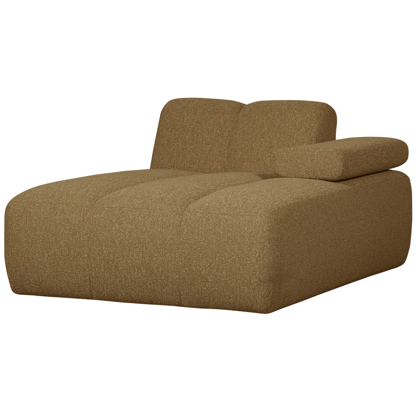 WOOOD Mojo chaise longue element rechts boucle geel/bruin melange