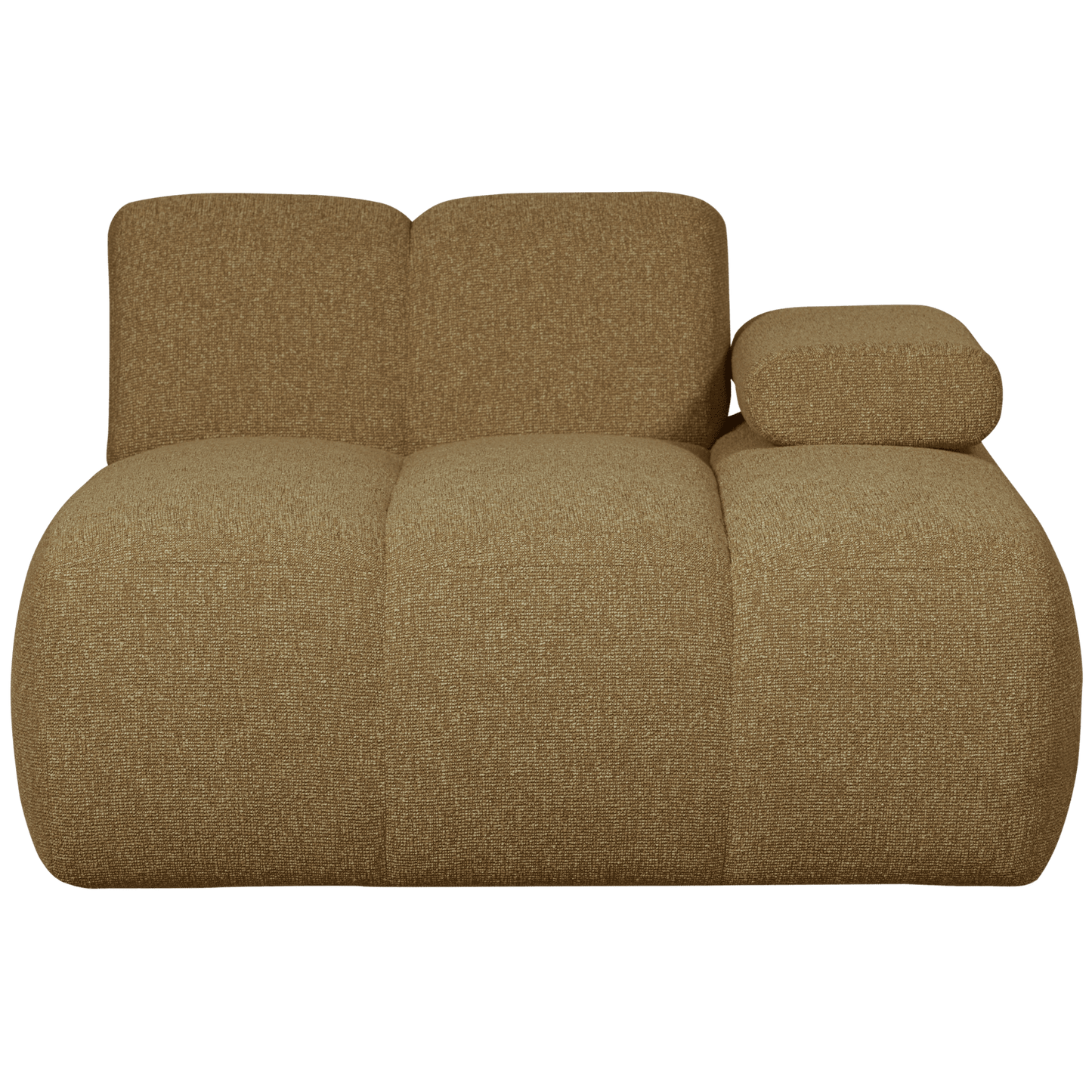 WOOOD Mojo chaise longue element rechts boucle geel/bruin melange