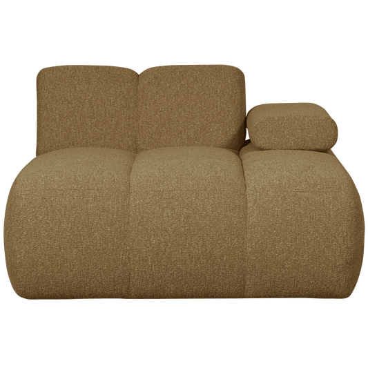 WOOOD Mojo chaise longue element rechts boucle geel/bruin melange