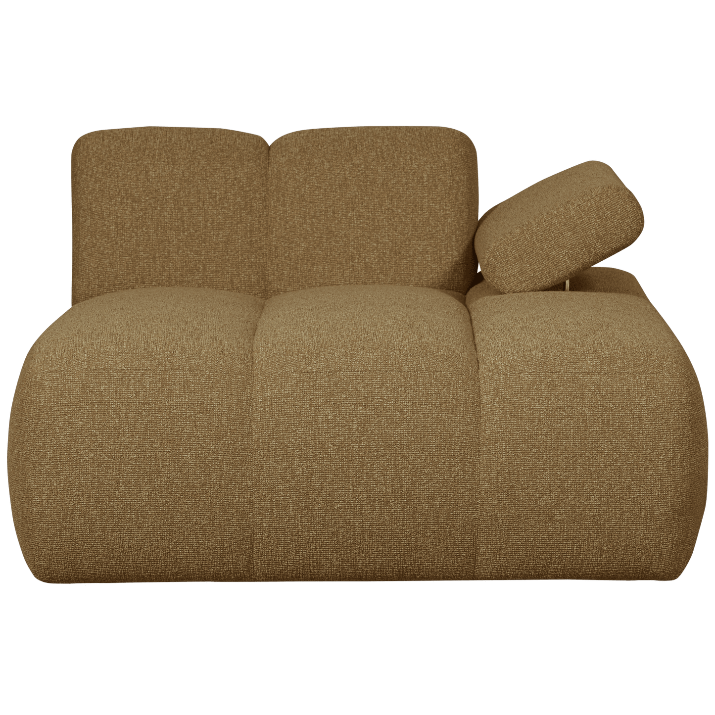 WOOOD Mojo chaise longue element rechts boucle geel/bruin melange