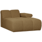 WOOOD Mojo chaise longue element rechts boucle geel/bruin melange