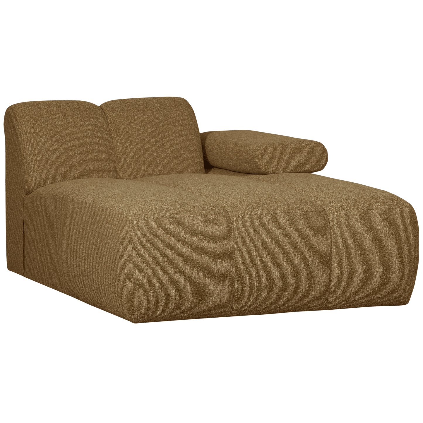 WOOOD Mojo chaise longue element rechts boucle geel/bruin melange