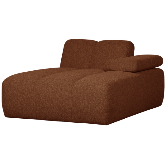 WOOOD Mojo chaise longue element rechts boucle roest bruin melange