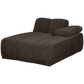 WOOOD Mojo chaise longue element rechts geweven ribstof bruin