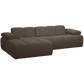 WOOOD Mojo chaise longue links boucle bruin melange