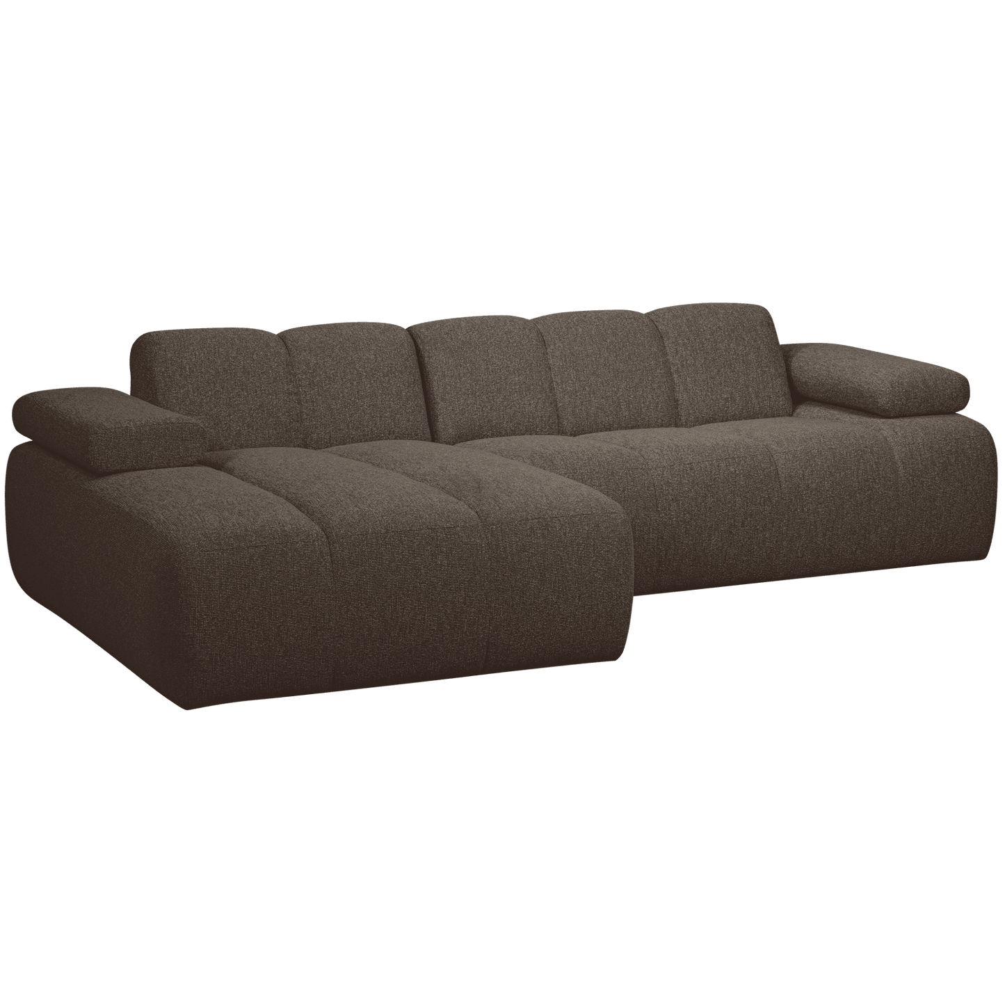 WOOOD Mojo chaise longue links boucle bruin melange