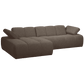 WOOOD Mojo chaise longue links boucle bruin melange