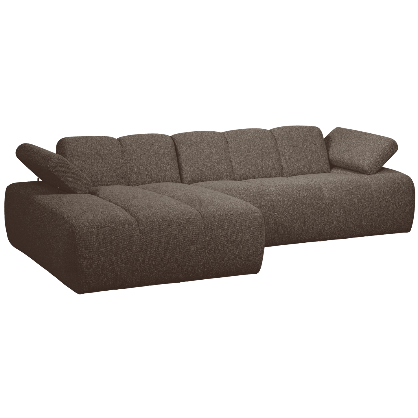 WOOOD Mojo chaise longue links boucle bruin melange