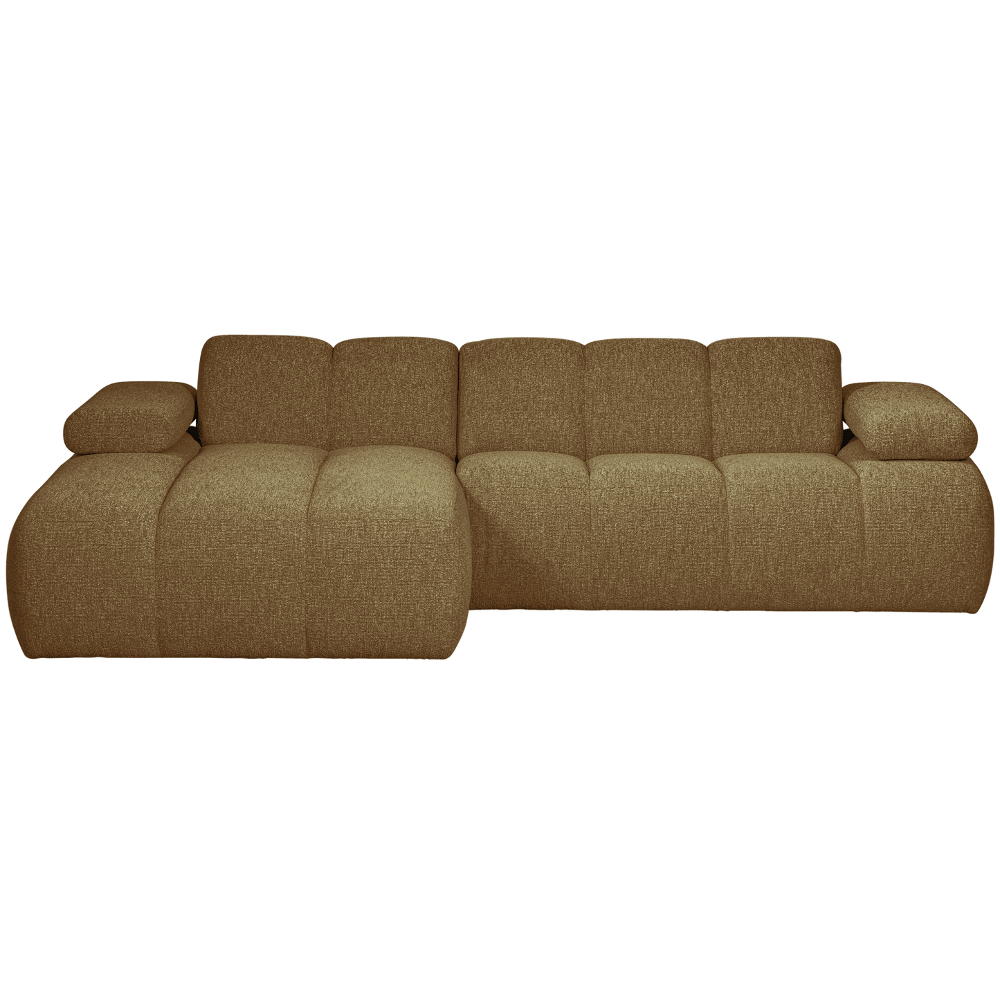 WOOOD Mojo chaise longue links boucle geel/bruin melange