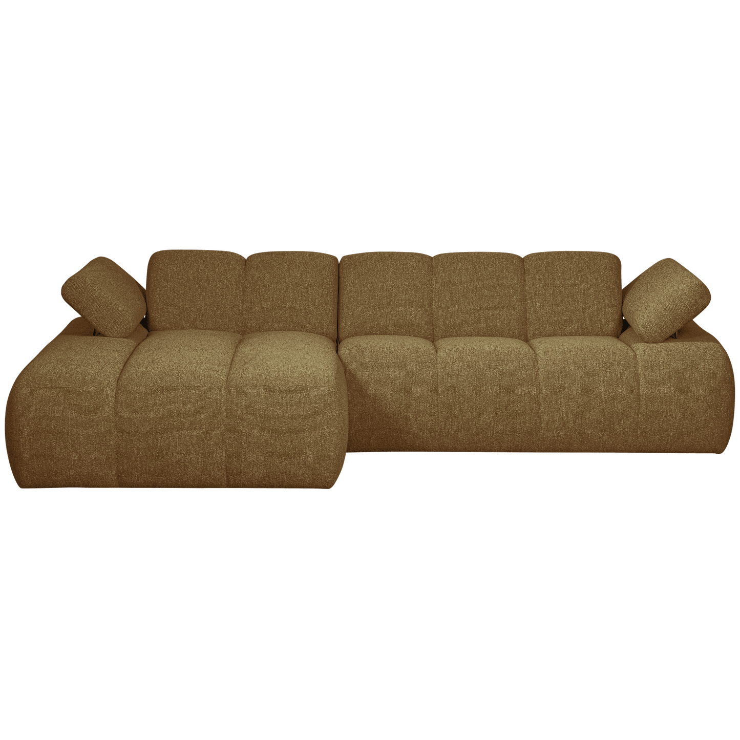 WOOOD Mojo chaise longue links boucle geel/bruin melange