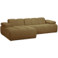 WOOOD Mojo chaise longue links boucle geel/bruin melange